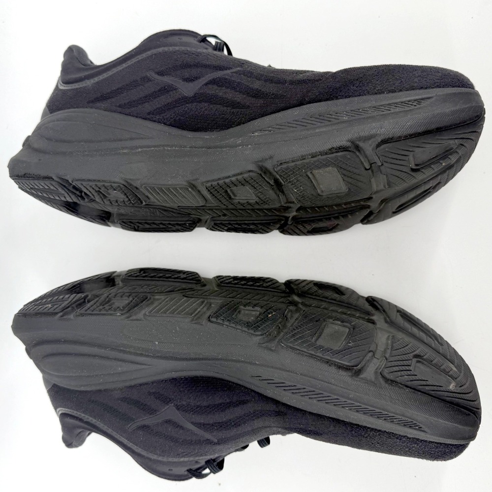 Hoka Bondi 8 Road Running Shoes Mens 13 4E Triple Black X-Wide Powerstep Insole